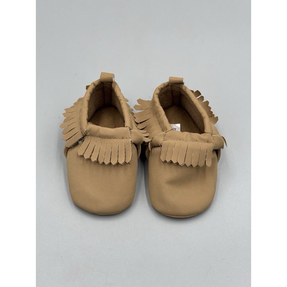 Just One You Tan Khaki‎ Colored Moccasins Shoes Size 3-6 Months